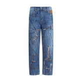 Ella Blue Cotton Slim Fit Jeans